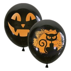 Гелиевые шары Хеллоуин Черные 12 дюйм