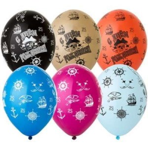 Гелиевые шары С днем рождения Пираты 